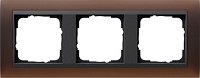 Рамка универсальная Gira Event Opaque 3-м. коричневый матовый/антрацит