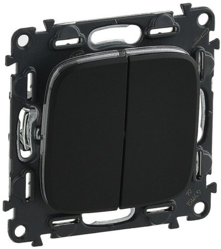 Переключатель без рамки Legrand Valena Allure 2-кл. проходной антрацит картинка фото 3