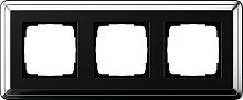 Рамка универсальная Gira ClassiX 3-м. хром/черный картинка