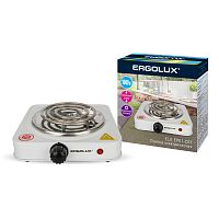Электроплитка одноконфорочная спиральная Ergolux ELX-EP01-C01 ТЭН 1,0 кВт/220В Белая