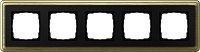 Рамка универсальная Gira ClassiX 5-м. бронза/черный