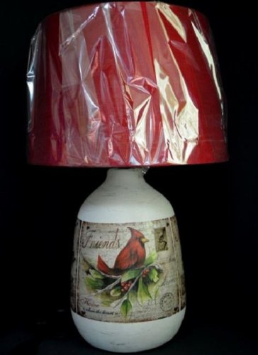 Светильник настольный с рисунком Мелодия Света 220В Е27 60Вт Белый/красный фото Светильник настольный с рисунком Мелодия Света 220В Е27 60Вт Белый/красный картинка