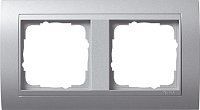 Рамка универсальная Gira Event Clear 2-м. алюминий/алюминий