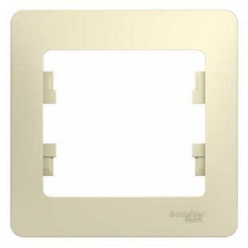 Рамка горизонтальная Systeme Electric Glossa 1-м. бежевый картинка фото 2