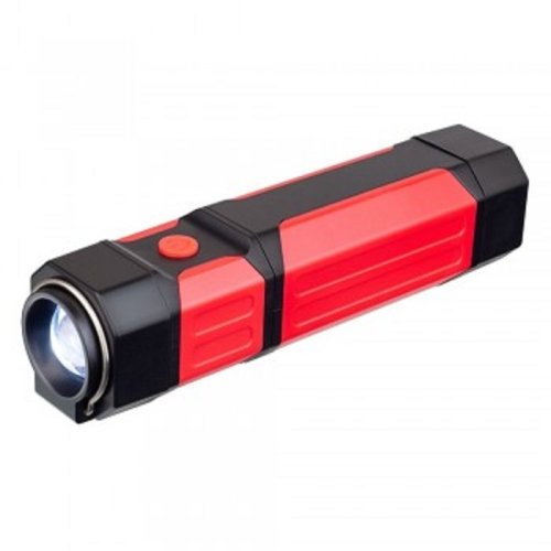 Фонарь ручной светодиодный на батарейках 4хААА Perfeo "Revolver" Черный/красный фото Фонарь ручной светодиодный на батарейках 4хААА Perfeo "Revolver" Черный/красный картинка