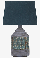 Светильник настольный Мелодия Света 220В Е27 60Вт Белый/изумруд картинка 