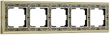 Рамка универсальная Werkel Palacio Gracia 5-м. металл золото/черный картинка