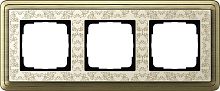 Рамка универсальная Gira ClassiX Art 3-м. бронза/кремовый картинка