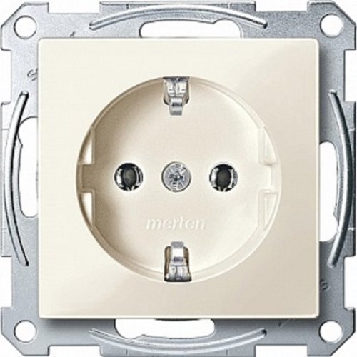 Розетка с заземлением без рамки Schneider Electric Merten System M 1-м 16А бежевый картинка фото 2