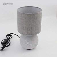 Светильник настольный ESTARES ALFA 1xE14 R-125x150x265-GRAY/GRAY-220-IP20 картинка 