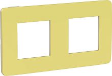 Рамка универсальная Schneider Electric Unica Studio Color 2-м. зеленое яблоко/бежевый картинка