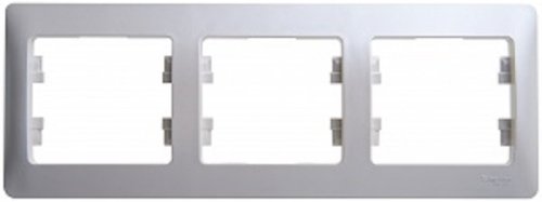 Рамка горизонтальная Systeme Electric Glossa 3-м. перламутр картинка фото 2