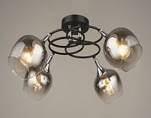 Люстра потолочная четырехрожковая Мелодия Света Е27 220В Черный/хром картинка 