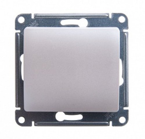 Переключатель без рамки Systeme Electric Glossa 1-кл. проходной алюминий картинка фото 2