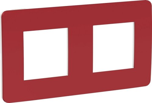 Рамка универсальная Schneider Electric Unica Studio Color 2-м. красный/белый фото Рамка универсальная Schneider Electric Unica Studio Color 2-м. красный/белый картинка
