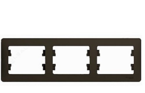 Рамка горизонтальная Systeme Electric Glossa 3-м. шоколад фото фото 2 Рамка горизонтальная Systeme Electric Glossa 3-м. шоколад картинка фото 2