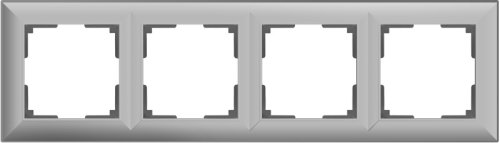 Рамка универсальная Werkel Fiore 4-м. серебро фото фото 2 Рамка универсальная Werkel Fiore 4-м. серебро картинка фото 2