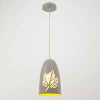 Светильник подвесной (Люстра) Листок 220В E27 Белый/желтый картинка 