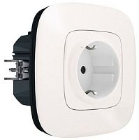 Умная розетка Valena Allure Netatmo 1-м. шторки IP41 16А жемчуг