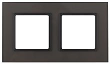 Рамка универсальная Эра Elegance 2-м. стекло серое/антрацит картинка