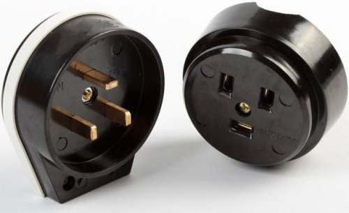 Разъем для электроплит накладной Smartbuy РШ-ВШ 32А 2P+PE 230В черный картинка  фото 2