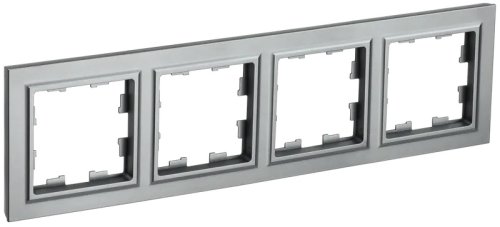 Рамка универсальная IEK Brite РУ-4-БрС 4-м. сталь картинка