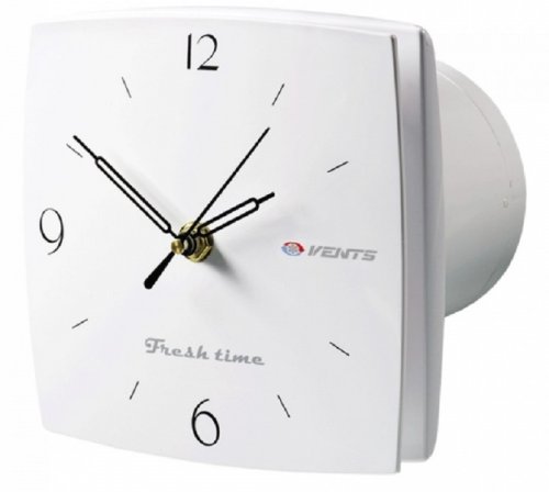 Вентилятор декоративный осевой Vents 100 ЛД Фреш тайм D100 (часы) белый фото фото 2 Вентилятор декоративный осевой Vents 100 ЛД Фреш тайм D100 (часы) белый картинка фото 2