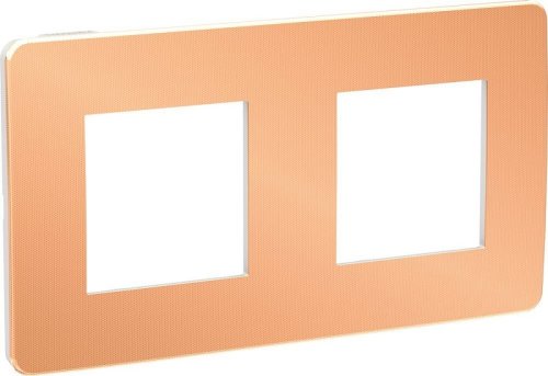 Рамка универсальная Schneider Electric Unica Studio Metal 2-м. медь/белый фото Рамка универсальная Schneider Electric Unica Studio Metal 2-м. медь/белый картинка