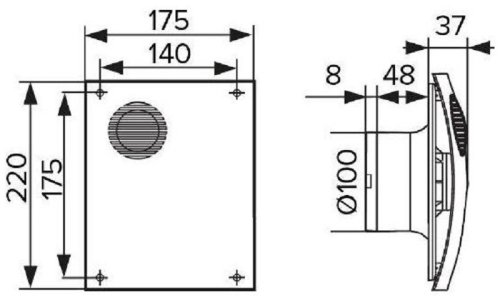 Вентилятор декоративный осевой DiCiTi Parus 4C D100 обратный клапан темно-серый металл фото фото 2 Вентилятор декоративный осевой DiCiTi Parus 4C D100 обратный клапан темно-серый металл картинка фото 2