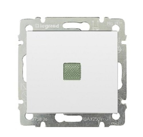 Выключатель с подсветкой без рамки Legrand Valena 1-кл. белый картинка фото 3
