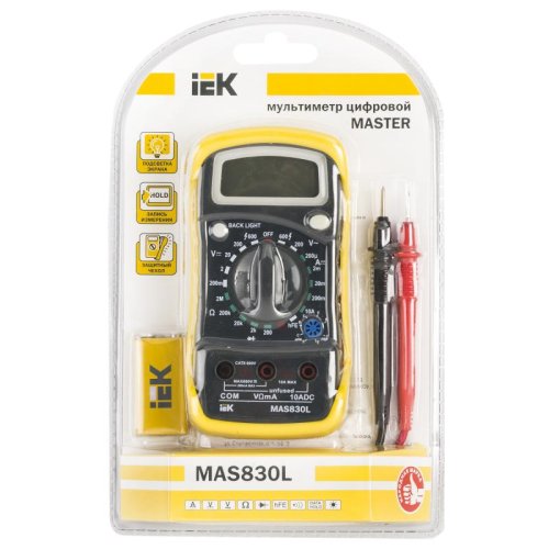 Мультиметр цифровой IEK Master MAS830L фото фото 2 Мультиметр цифровой IEK Master MAS830L картинка фото 2