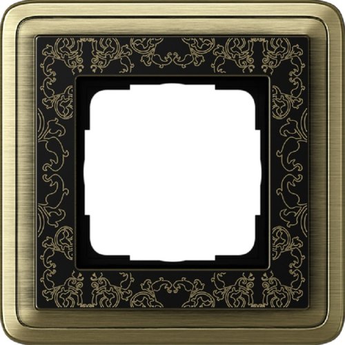 Рамка универсальная Gira ClassiX Art 1-м. бронза/черный фото Рамка универсальная Gira ClassiX Art 1-м. бронза/черный картинка