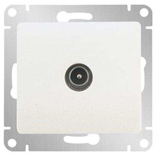 Розетка TV Коннектор без рамки Systeme Electric Glossa 1-м. перламутр картинка фото 2