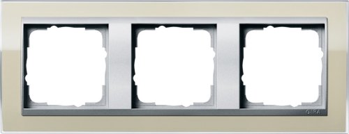 Рамка универсальная Gira Event Clear 3-м. песочный/алюминий картинка