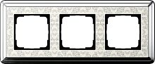Рамка универсальная Gira ClassiX Art 3-м. хром/кремовый картинка