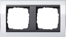 Рамка универсальная Gira Event Clear 2-м. белый глянец/антрацит картинка