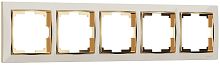 Рамка универсальная Werkel Snabb 5-м. слоновая кость/золото картинка