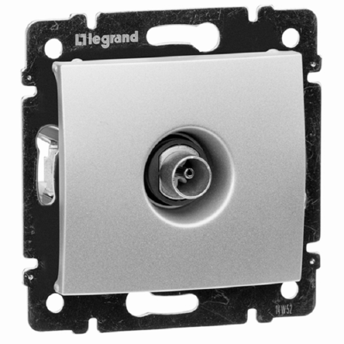 Розетка TV Звезда без рамки Legrand Valena 1-м. алюминий фото фото 2 Розетка TV Звезда без рамки Legrand Valena 1-м. алюминий картинка фото 2