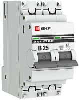 Выключатель автоматический EKF PROxima ВА47-63 2п 25А B 6кА картинка