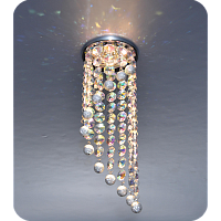 Светильник встраиваемый Италмак Florencia 51 6 05 MR16 60мм/50Вт тонированный хрусталь/сталь картинка 