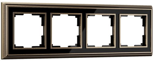 Рамка универсальная Werkel Palacio Classic 4-м. металл бронза/черный картинка