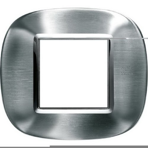 Рамка эллипс Legrand BTicino Аxial Axolute 2 мод Ледяная сталь  картинка фото 2