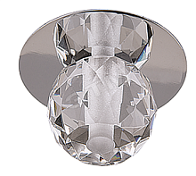 Светильник встраиваемый Италмак Ice 12 1 05 G4 60мм/50Вт огран. стекло/хром картинка 