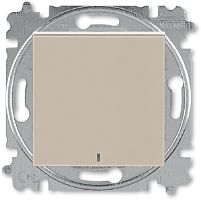Выключатель с подсветкой без рамки ABB EPJ Levit 1-кл. кофе макиато/белый картинка