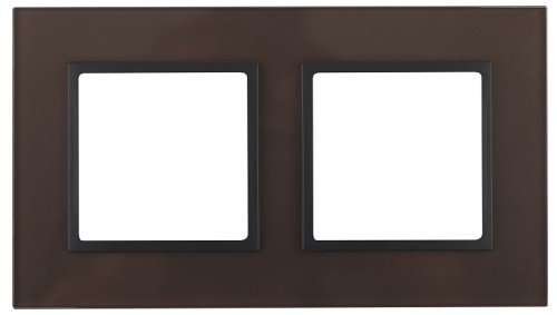 Рамка универсальная Эра Elegance 2-м. стекло бронзовое/антрацит фото Рамка универсальная Эра Elegance 2-м. стекло бронзовое/антрацит картинка