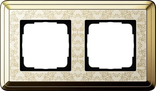 Рамка универсальная Gira ClassiX Art 2-м. латунь/кремовый фото Рамка универсальная Gira ClassiX Art 2-м. латунь/кремовый картинка