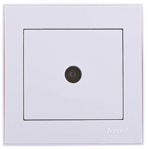 Розетка TV Оконечная с рамкой Lezard Rain 1-м. белый картинка фото 2
