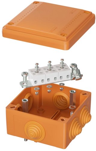 Коробка огнестойкая DKC Vulcan 100x100x50мм 5x6мм IP55 оранжевый