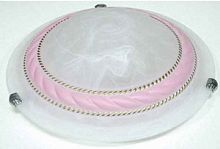 Светильник накладной "Орхидея" Альфа Лайт ЛОН 220В Е27 2х60Вт Розовый/300мм картинка 