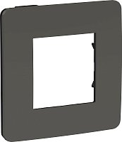 Рамка универсальная Schneider Electric Unica Studio Color 1-м. дымчато-серый/антрацит